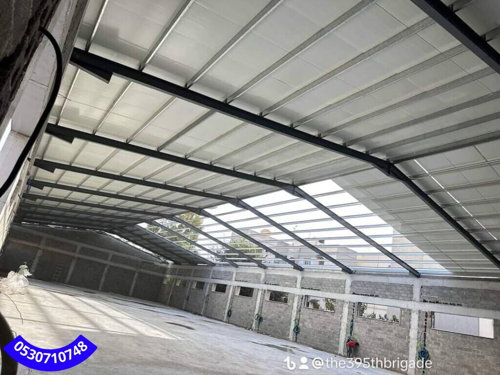 تصميم وإنشاء هناجر صناعية قوية