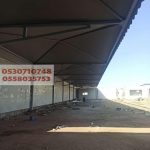 مظلات سيارات بي في سي