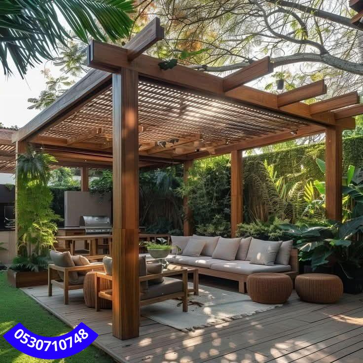 خطوات تركيب مظلات حدائق